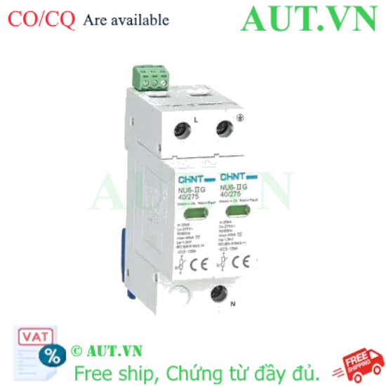 Ảnh của Chống sét lan truyền CHINT NU6-II G 40kA/275V 2P 