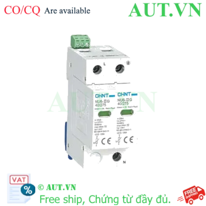 Ảnh của Chống sét lan truyền CHINT NU6-II G 40kA/275V 2P 