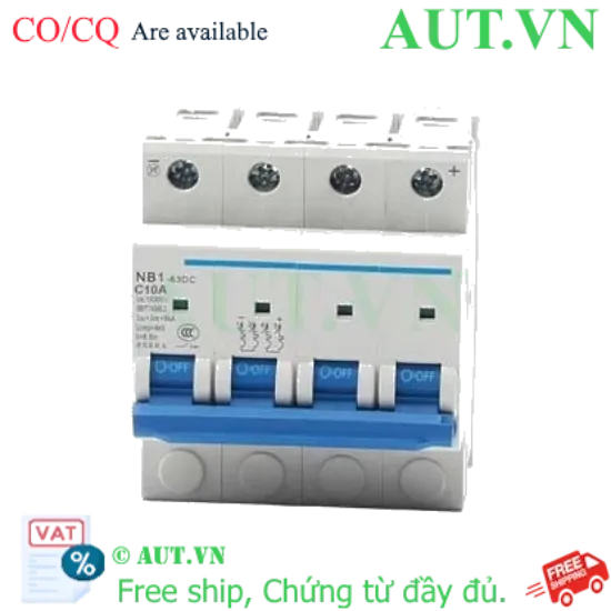 Ảnh của CB tép CHINT NB1-63DC 4P C10A DC1000V 6kA 