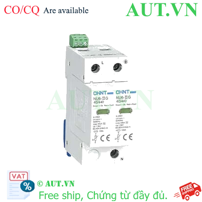 Ảnh của Chống sét lan truyền CHINT NU6-II G 40kA/440V 2P 