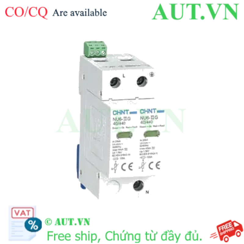Ảnh của Chống sét lan truyền CHINT NU6-II G 40kA/440V 2P 