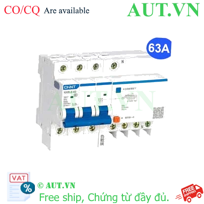 Ảnh của Cầu dao chống rò RCBO CHINT NXBLE-63 3P+N C63 30mA 6kA 