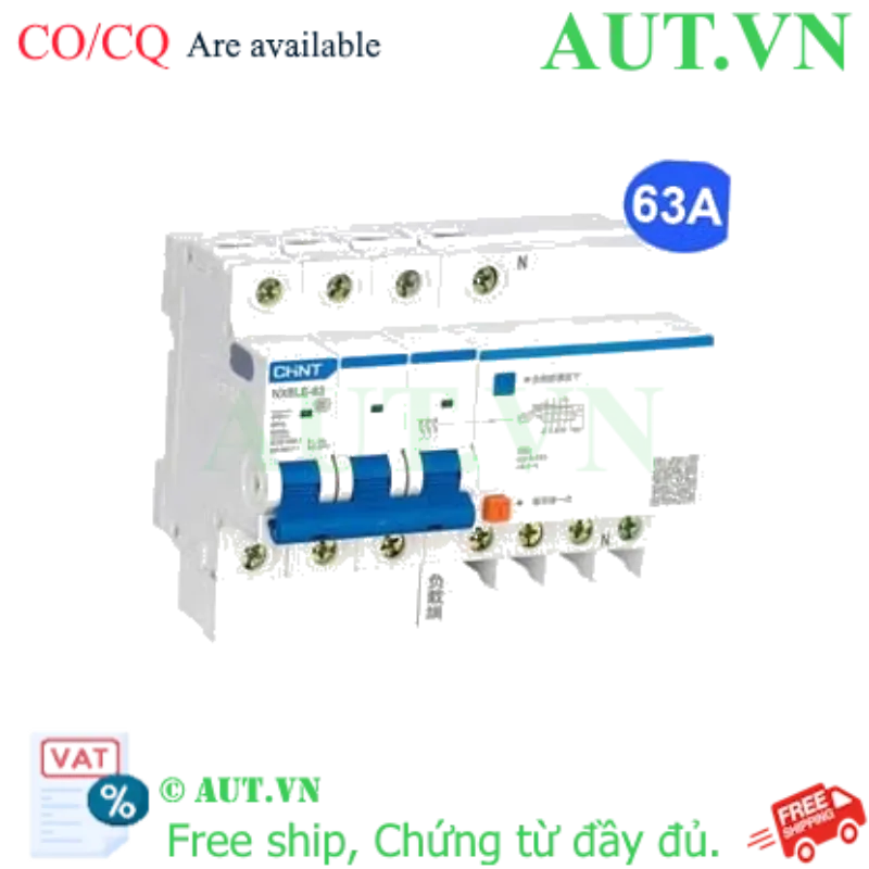 Ảnh của Cầu dao chống rò RCBO CHINT NXBLE-63 3P+N C63 30mA 6kA 
