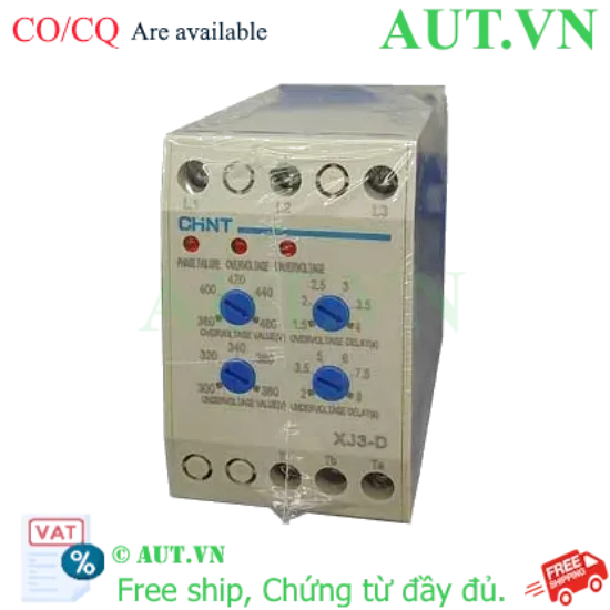 Ảnh của XJ3-D AC380V Rơ le bảo vệ Chint, 3 pha, 50Hz, 380VAC