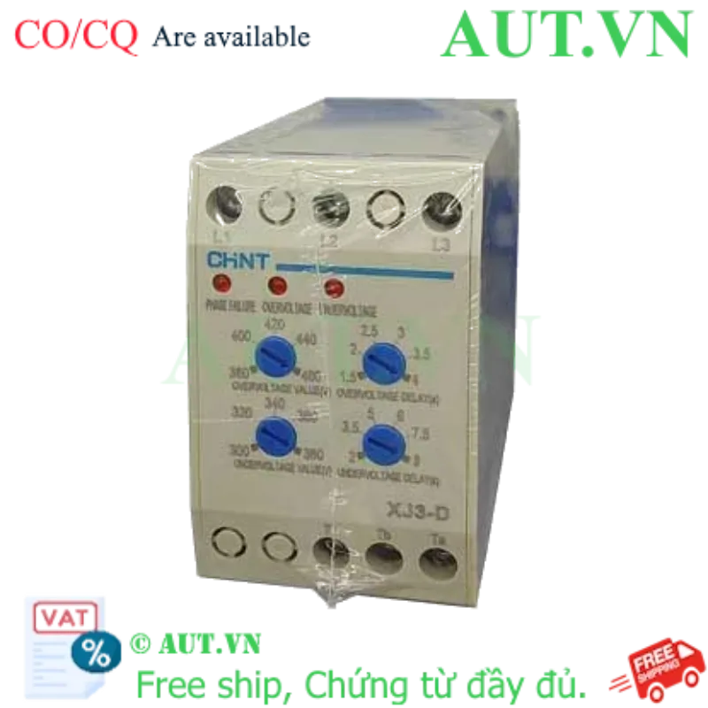 Ảnh của XJ3-D AC380V Rơ le bảo vệ Chint, 3 pha, 50Hz, 380VAC