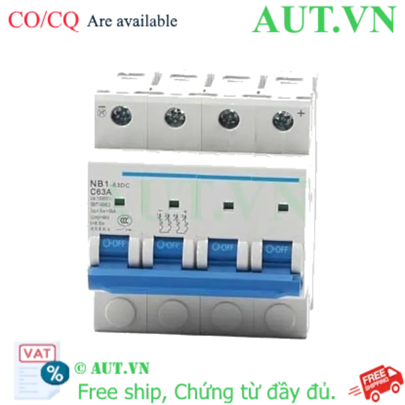 Ảnh của CB tép CHINT NB1-63DC 4P C63A DC1000V 6kA 