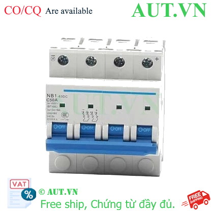 Ảnh của CB tép CHINT NB1-63DC 4P C50A DC1000V 6kA 