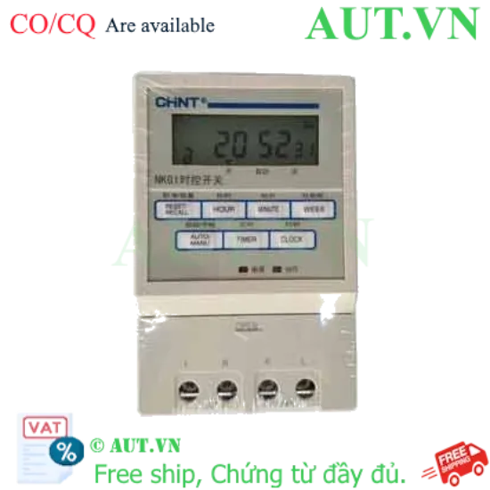 Ảnh của Relay Hẹn Giờ Kỹ Thuật Số CHINT NKG1 AC220V - 32 Bước Lập Trình, Màn Hình LCD, Chuẩn DIN Rail | AUT VN