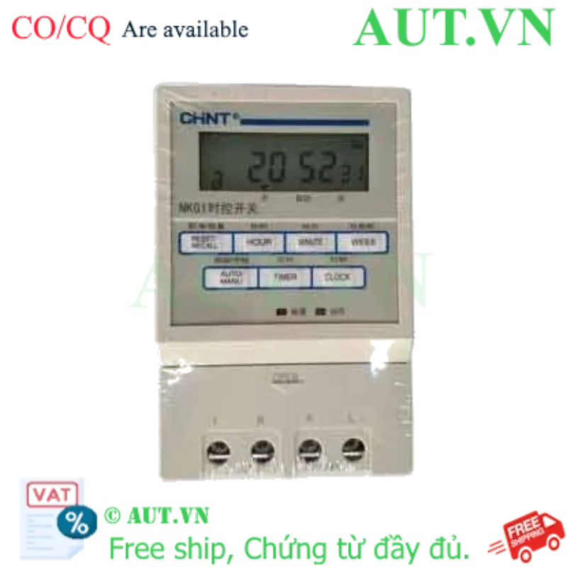 Ảnh của Relay Hẹn Giờ Kỹ Thuật Số CHINT NKG1 AC220V - 32 Bước Lập Trình, Màn Hình LCD, Chuẩn DIN Rail | AUT VN