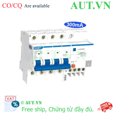 Ảnh của Át chống dòng rò CHINT NXBLE-32 4P C10 300mA 6kA 