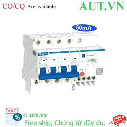 Ảnh của Át chống dòng rò CHINT NXBLE-32 4P C10 50mA 6kA 