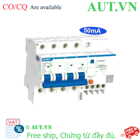 Ảnh của Át chống dòng rò CHINT NXBLE-32 4P C10 50mA 6kA 