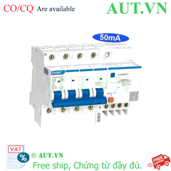 Ảnh của Át chống dòng rò CHINT NXBLE-32 4P C16 50mA 6kA 