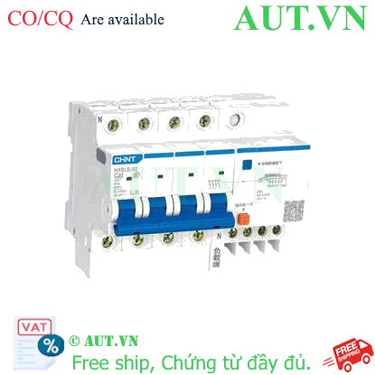 Ảnh của Át chống dòng rò CHINT NXBLE-32 4P C20 30mA 6kA 
