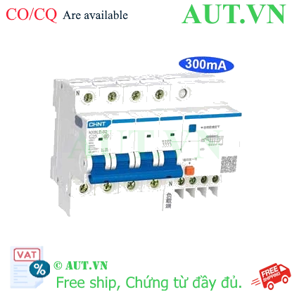 Ảnh của Át chống dòng rò CHINT NXBLE-32 4P C25 300mA 6kA 
