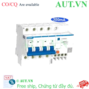 Ảnh của Át chống dòng rò CHINT NXBLE-32 4P C32 300mA 6kA 