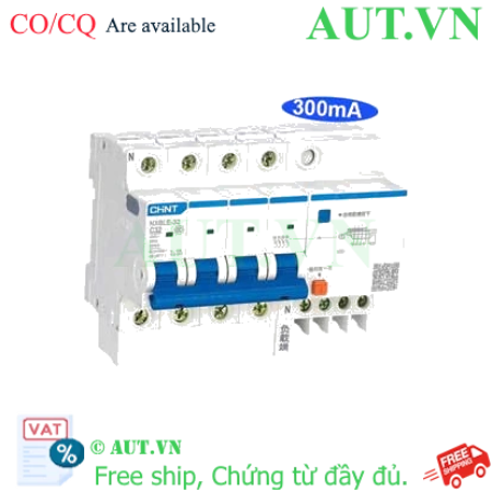 Ảnh của Át chống dòng rò CHINT NXBLE-32 4P C32 300mA 6kA 