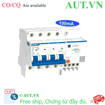 Ảnh của Át chống dòng rò CHINT NXBLE-32 4P C6 100mA 6kA 