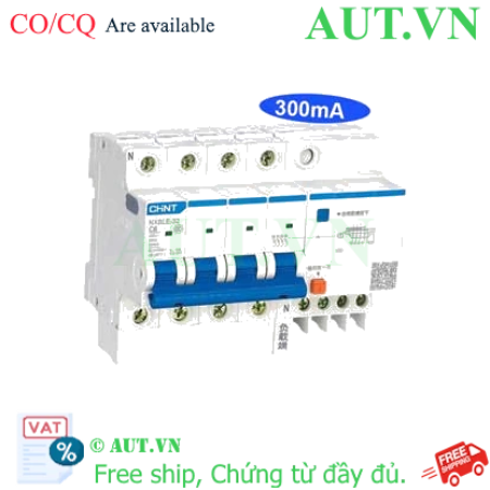 Ảnh của Át chống dòng rò CHINT NXBLE-32 4P C6 300mA 6kA 
