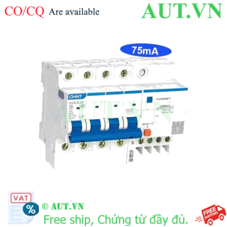 Ảnh của Át chống dòng rò CHINT NXBLE-32 4P C6 75mA 6kA 