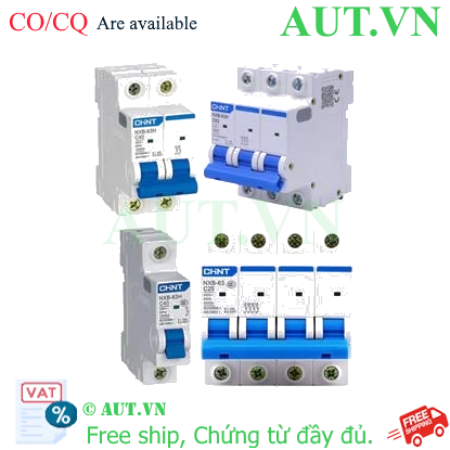 Ảnh của Áp tô mát cài loại nhỏ CHINT NXB-63H 4P B4 10kA 