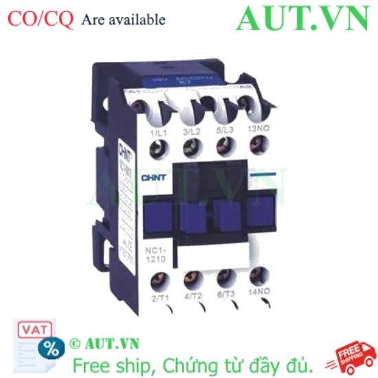 Ảnh của Công tắc tơ 3 pha CHINT NC1-1210 380VAC 12A 5.5kW 1NO