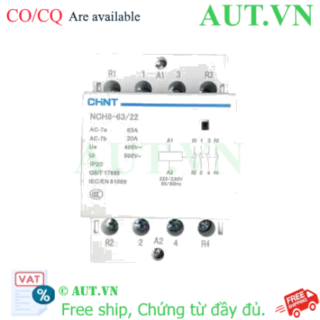 Ảnh của Khởi động từ (Contactor) CHINT NCH8-63/22 63A - 4P 220/230V