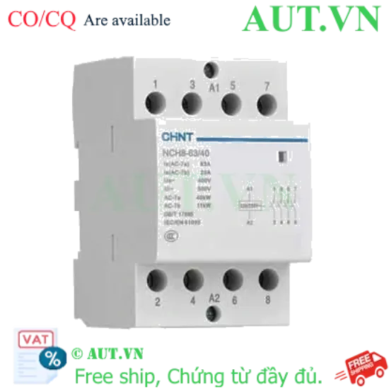 Ảnh của Khởi Động Từ CHINT NCH8-63/40 (63A, 4P, 220/230V) - Chịu Tải Nặng, Bền Bỉ, Chính Hãng AUT VN