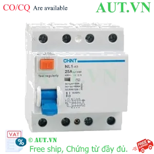 Ảnh của Cầu dao chống rò NL1-63 4P 25A 30mA AC 6kA CHINT