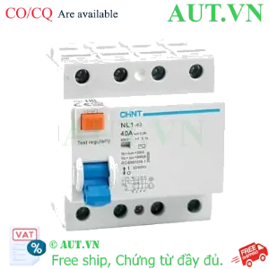Ảnh của Aptomat chống giật CHINT NL1-63 4P 40A 300mA AC 6kA 