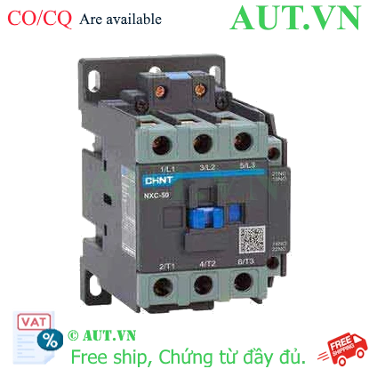 Ảnh của Công tắc tơ CHINT NXC-50 220V 50/60Hz, 3NO, 1NO+1NC