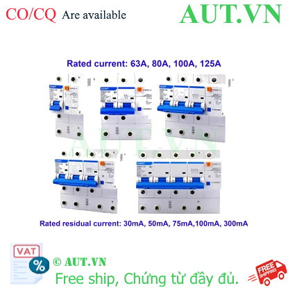 Ảnh của RCBO chống rò CHINT NXBLE-125 3P C100 300mA 