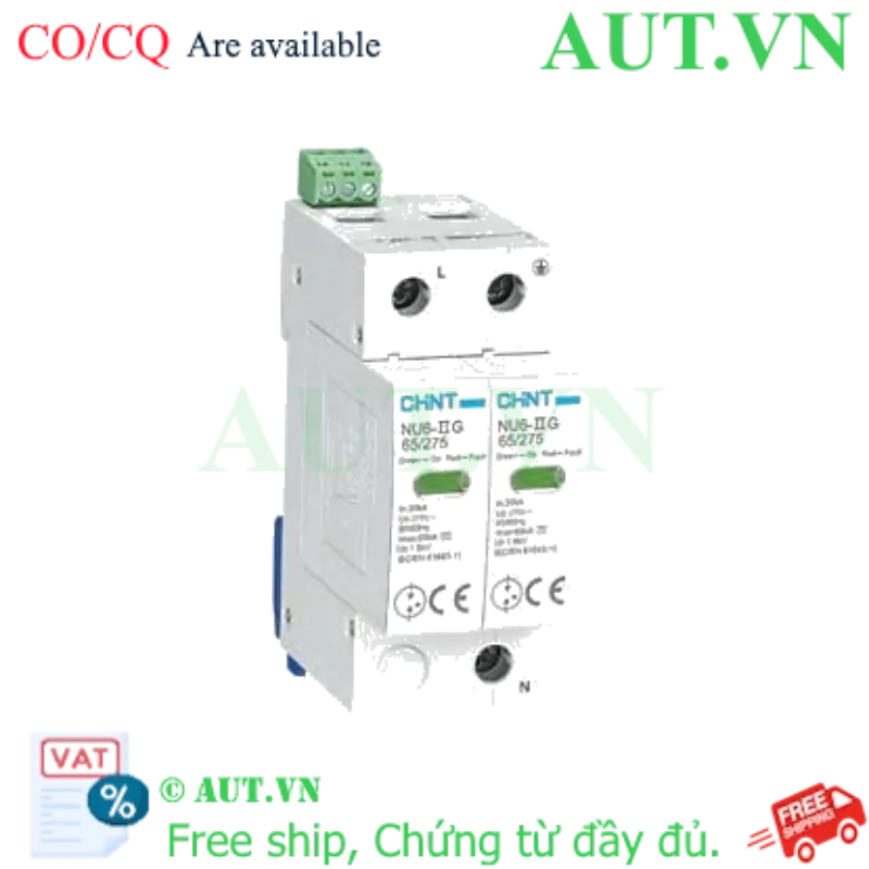 Ảnh của Chống sét lan truyền CHINT NU6-II G 65kA/275V 2P 