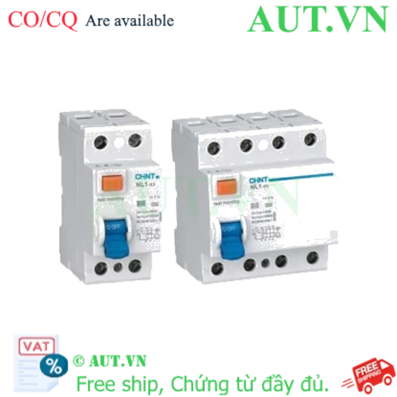 Ảnh của Aptomat chống giật CHINT NL1-63 4P 63A 100mA AC 6kA 