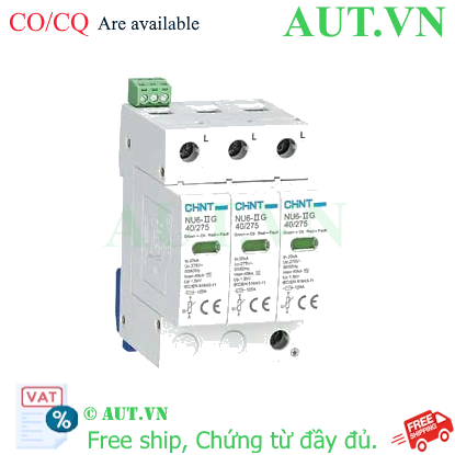 Ảnh của Chống sét lan truyền CHINT NU6-II G 40kA/275V 3P 