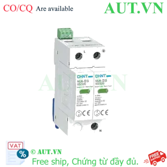 Ảnh của Chống sét lan truyền CHINT NU6-II G 65kA/320V 2P 