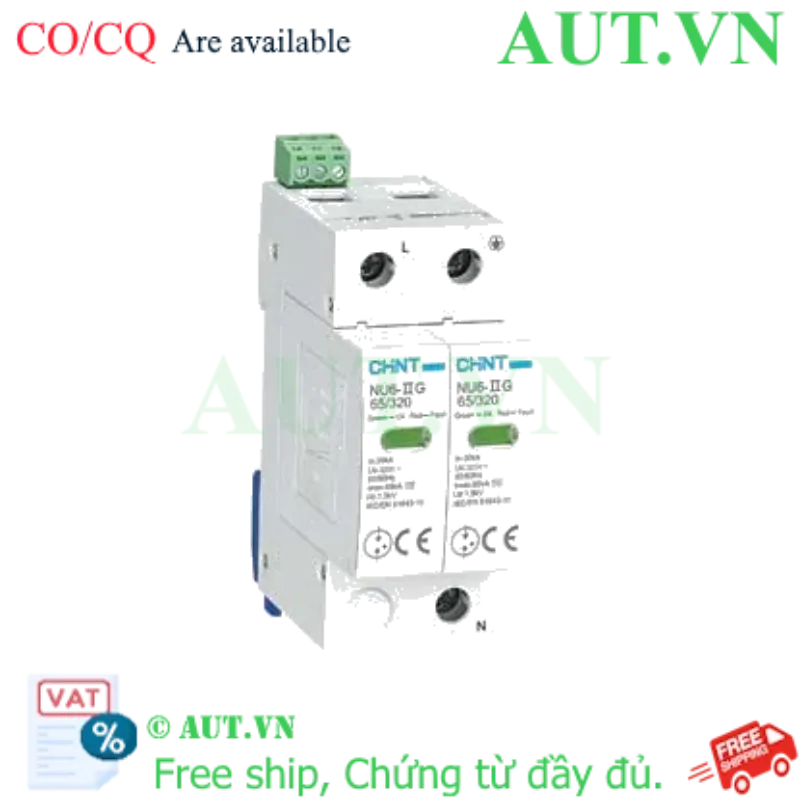 Ảnh của Chống sét lan truyền CHINT NU6-II G 65kA/320V 2P 