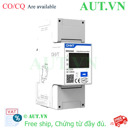 Ảnh của Đồng hồ đo điện thông minh một pha CHINT DDSU666 220/230V 5(80)A RS485 2P 