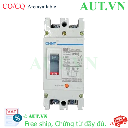 Ảnh của Áp tô mát khối điện áp 415-690VAC CHINT NM1-125H/2300 80A 