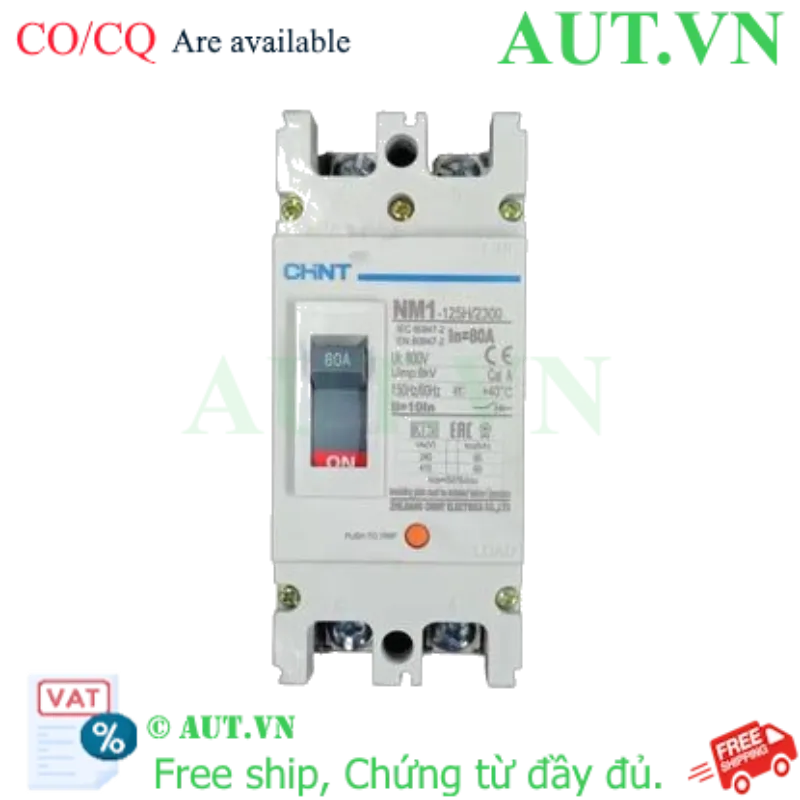 Ảnh của Áp tô mát khối điện áp 415-690VAC CHINT NM1-125H/2300 80A 