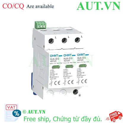 Ảnh của Chống sét lan truyền CHINT NU6-II G 40kA/320V 3P 