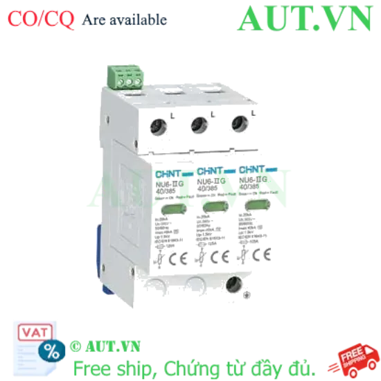 Ảnh của Chống sét lan truyền CHINT NU6-II G 40kA/385V 3P 