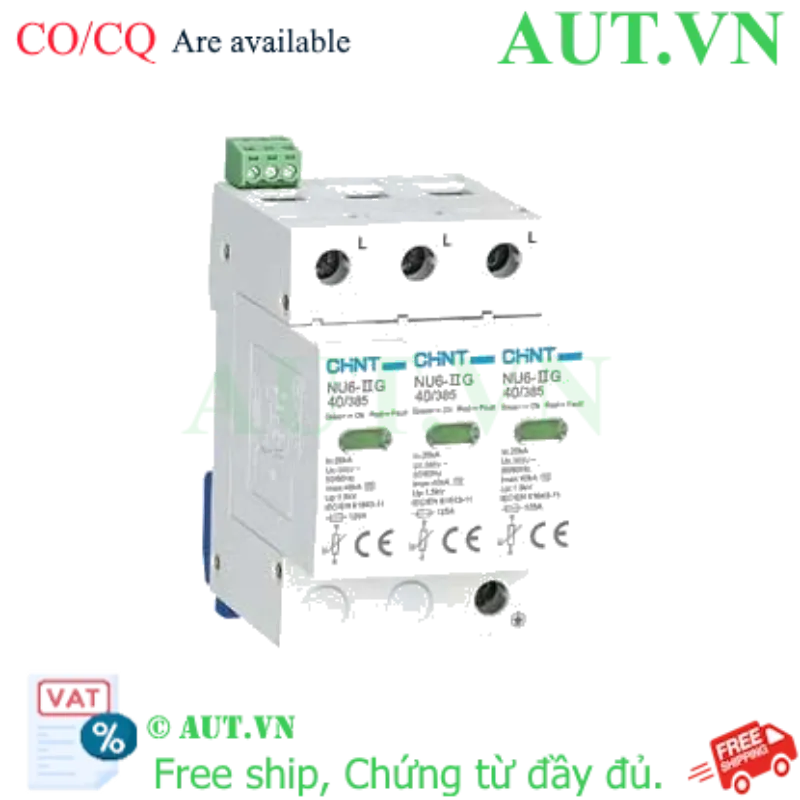 Ảnh của Chống sét lan truyền CHINT NU6-II G 40kA/385V 3P 