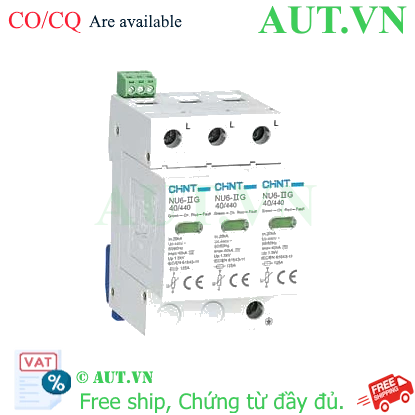Ảnh của Chống sét lan truyền CHINT NU6-II G 40kA/440V 3P 