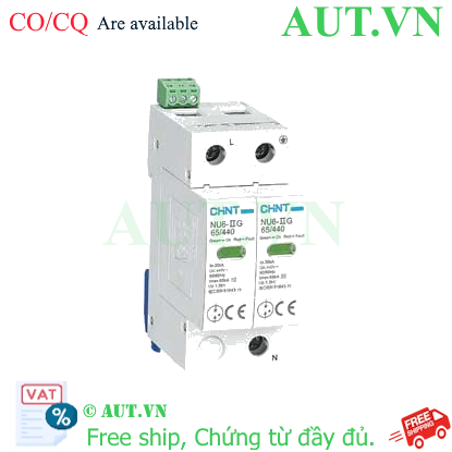 Ảnh của Chống sét lan truyền CHINT NU6-II G 65kA/440V 2P 