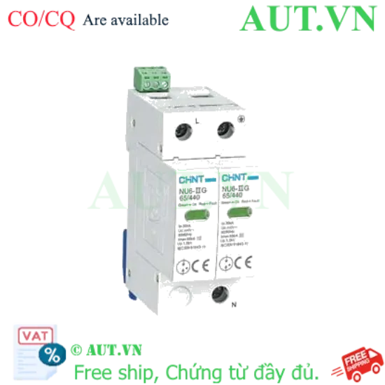 Ảnh của Chống sét lan truyền CHINT NU6-II G 65kA/440V 2P 
