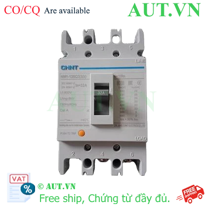 Ảnh của MCCB CHINT NM1-125C/3300 32A - 3P, 32A, 20kA