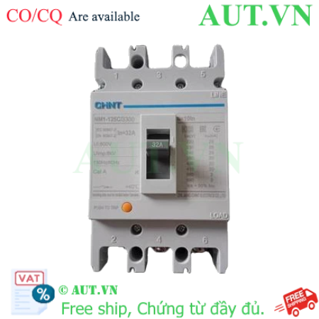 Ảnh của MCCB CHINT NM1-125C/3300 32A - 3P, 32A, 20kA