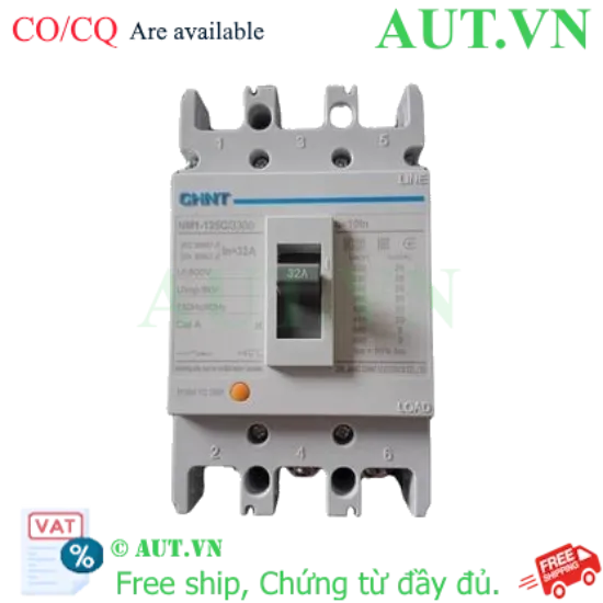 Ảnh của MCCB CHINT NM1-125C/3300 32A - 3P, 32A, 20kA