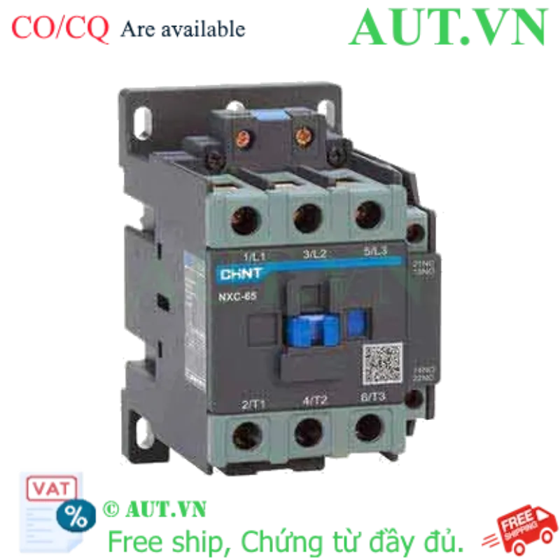 Ảnh của Khởi động từ NXC-65 220V 50/60Hz CHINT, 3P, chính hãng
